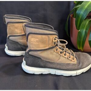 Men’s Sorel Explorer Mission Boots Suede Waterproof Wet Sand Shoes, size 9